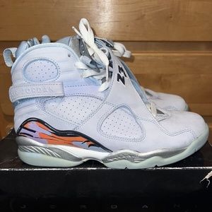 Size 7y Nike Air Jordan 8 Retro Ice Blue 2007 385067 041 womens basketball